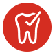 icon_dental tooth with checkmark icon