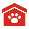 house with paw icon