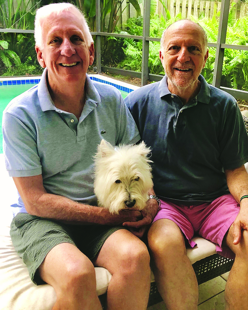 Brian Joe Jasper 2 Brian and Joe with their dog