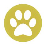 gold paw print