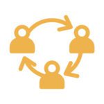 icon of people in a circle with arrows