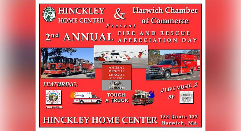 Hinckley Home Center Fire and Rescue Appreciation Day graphic.
