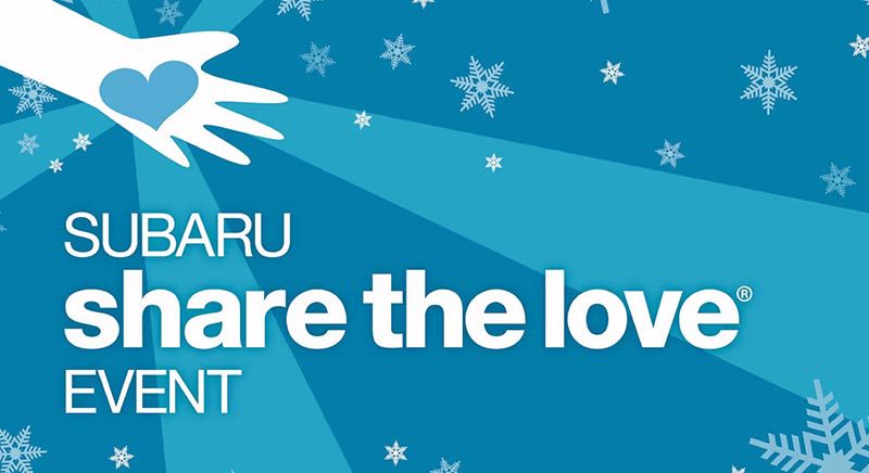 Subaru “Share the Love” Pet Adoption Event graphic