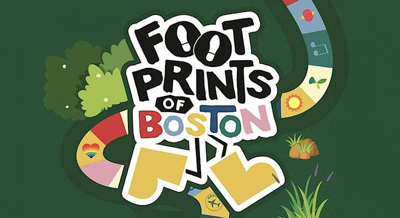 Footprints of Boston logo graphic