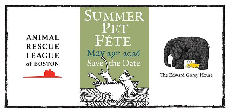 Edward Gorey Save the Date event graphic